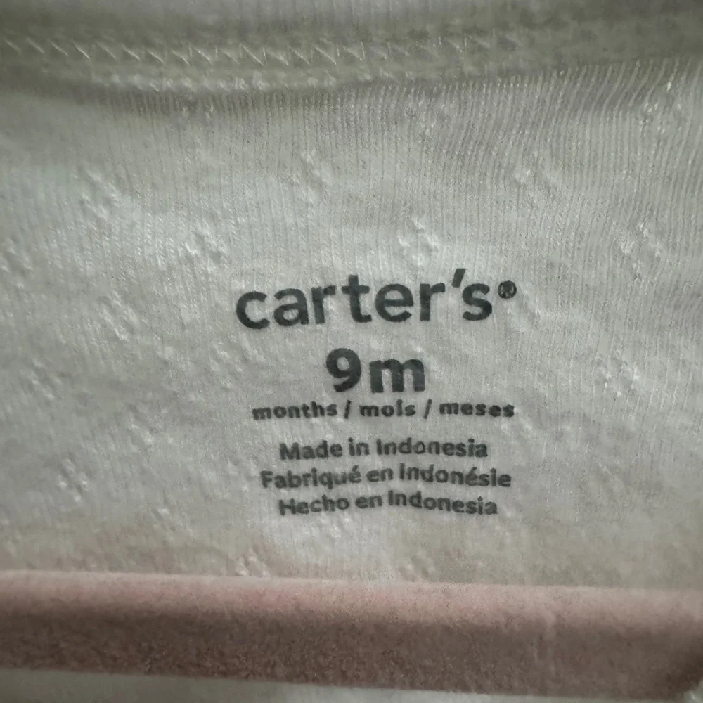 Carter’s 9M Girls White Long Sleeve Blouse Top